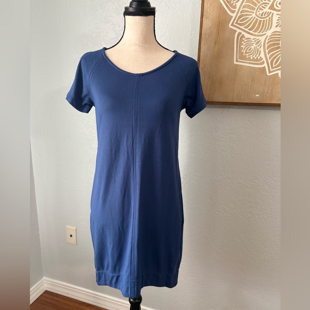 Southern Tide Navy Blue Short Sleeve Comfort Shift Dress Size 2